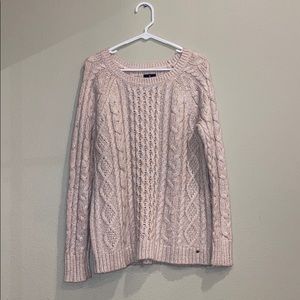 American Eagle Cable Knit Crew Neck Sweater
